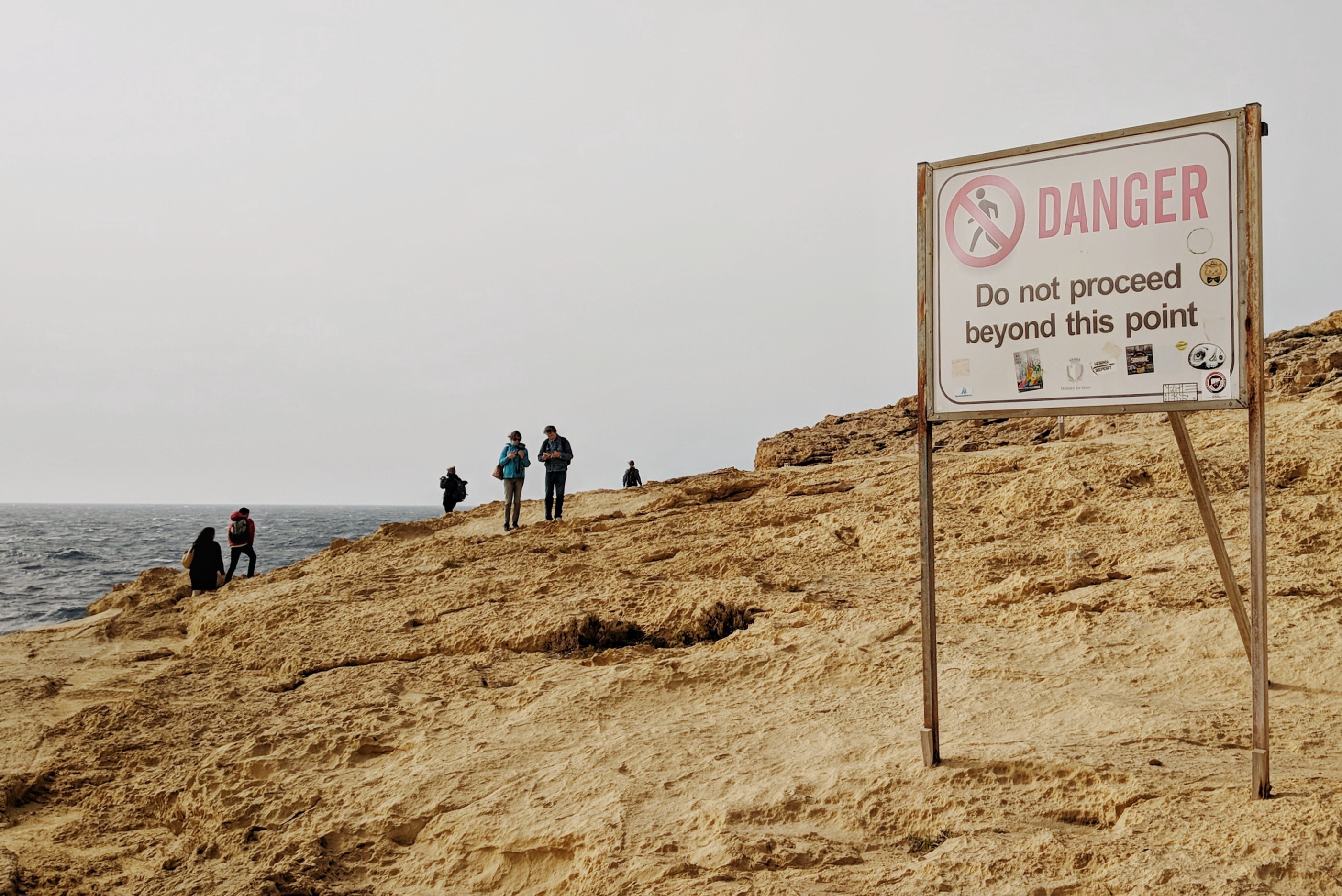 Danger - do not proceed beyond this point