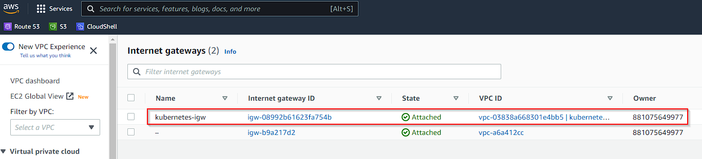 AWS Internet Gateway