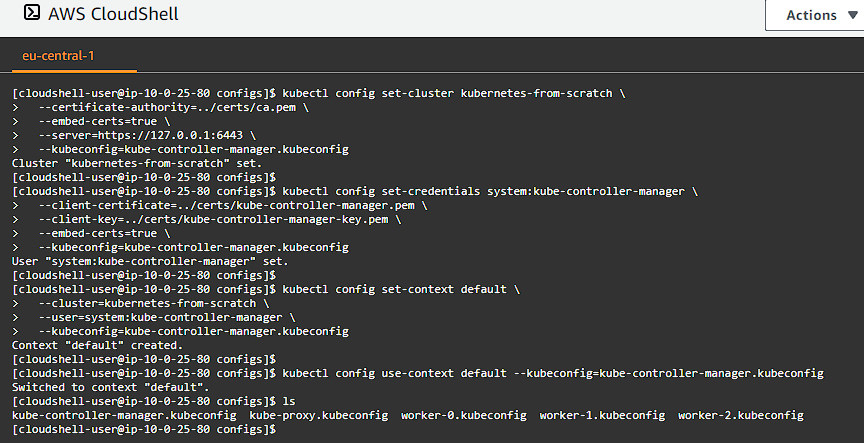 CloudShell Kubernetes Config Manager Configuration