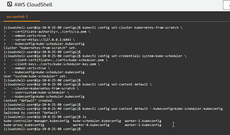 CloudShell Kubernetes Scheduler Configuration