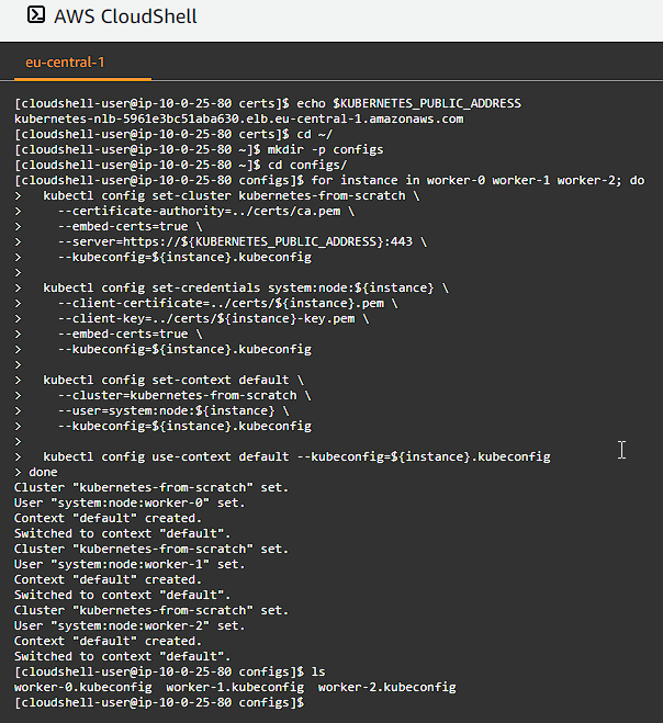 CloudShell Kubelet Config