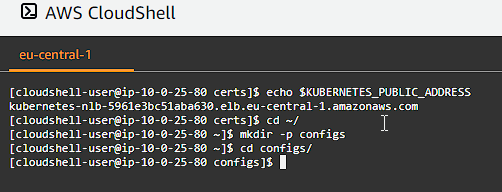 CloudShell Kubernetes Configs