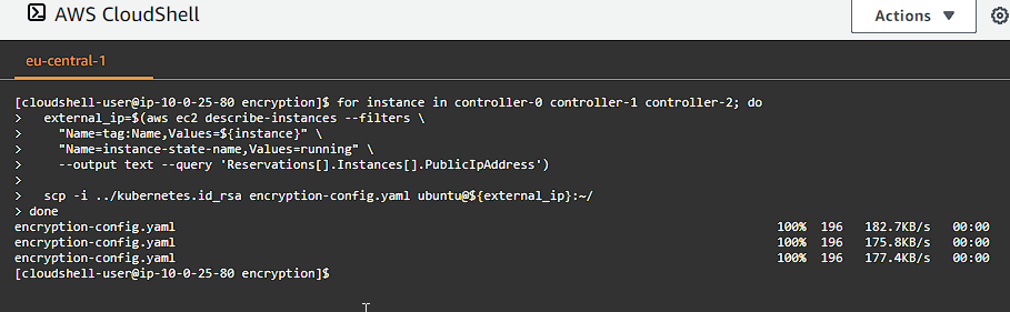 CloudShell Copy Encryption Configurations to Controllers
