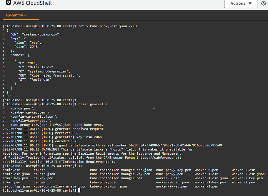 CloudShell Create Cloud Proxy Certificate