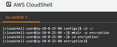 CloudShell Create Encryption Folder