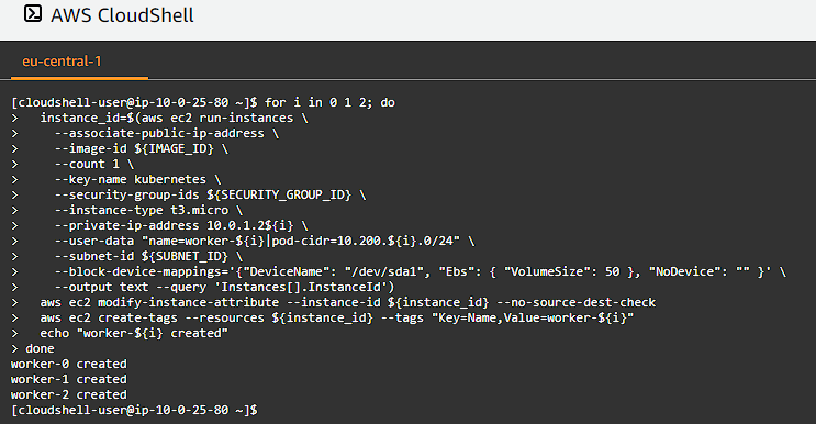 CloudShell Create Workers
