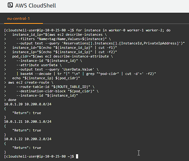 CloudShell Provision POD Network Routes
