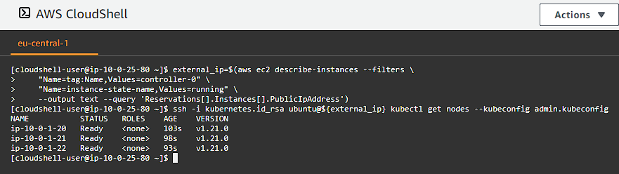 CloudShell Verify Nodes