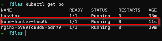 KubeHunter List Pods